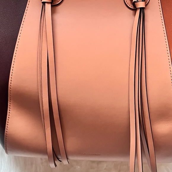 New! Last One! ULLA JOHNSON Imogen Carryall Color Block Tassel Leather Tote - Picture 6 of 14